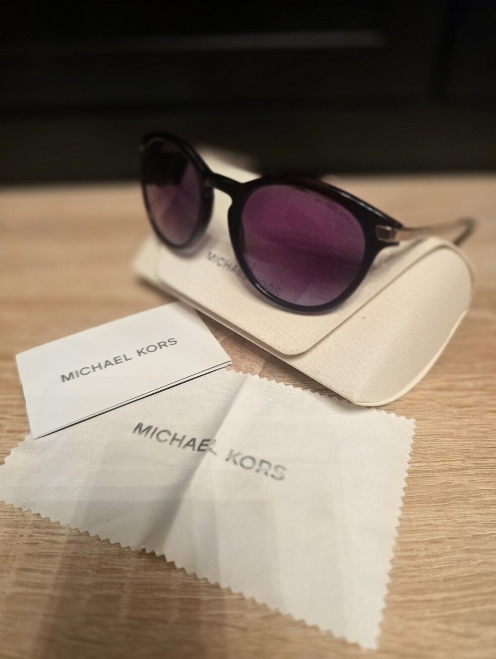 Michael Kors Round Sunglasses with Purple Gradient Lenses - New
